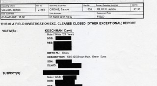 The police report on the Koschman investigation.