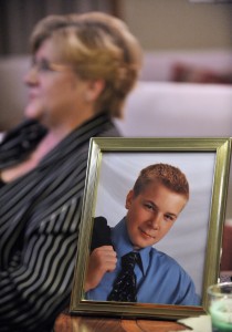Nanci Koschman, whose only child, David, died after he was punched by R.J. Vanecko