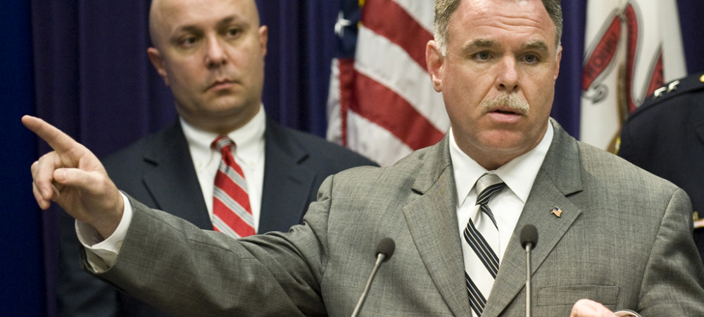 Constantine “Dean” Andrews (left) with police Supt. Garry McCarthy in 2012. | Rich Hein   / Sun-Times file photo