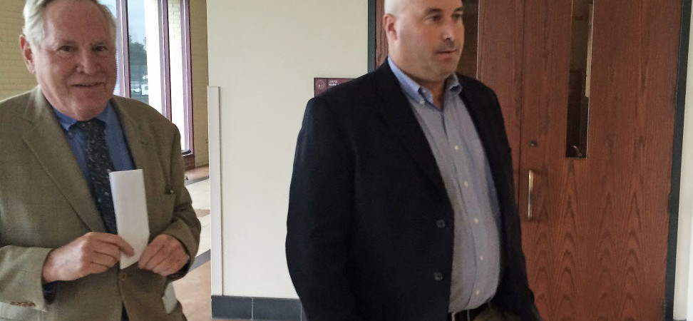 Richard J. "R.J." Vanecko, right, leaves the McHenry County courthouse Friday with his attorney, Terence Gillespie. | Chris Fusco / Sun-Times